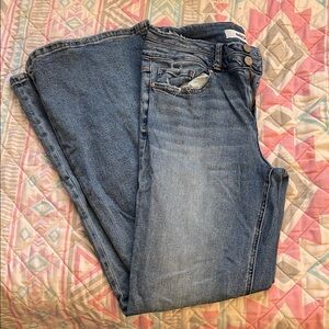 Stylish Blue Straight Leg Jeans